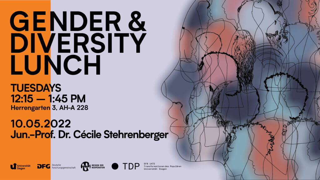 Gender and Diversity Lunch 10. May 2022 with Jun.-Prof. Dr. Cécile S at 12:15-1:45 PM Herrengarten 3, AH-A228.