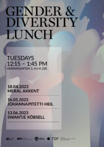 SFB Veranstaltungsposter Gender & Diversity Lunch.