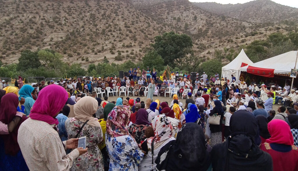 Theater performance at a village festival in the High Atlas, organized by B04 (© Konstantin Aal)